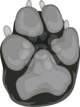 Royalty Free Clipart Image of a Paw Print