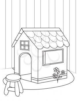 Royalty Free Clipart Image of a Child's Playhouse