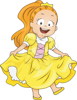 Royalty Free Clipart Image of a Little Princess