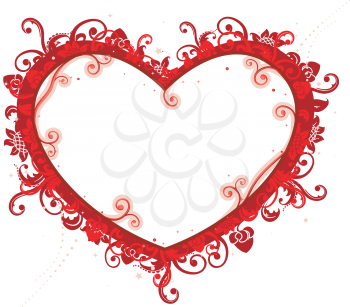 Royalty Free Clipart Image of a Vine Heart Shape