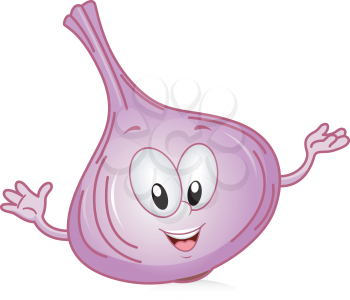 Royalty Free Clipart Image of an Onion