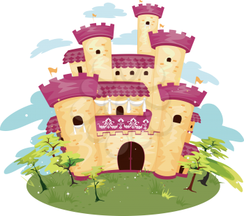 Royalty Free Clipart Image of a Palace