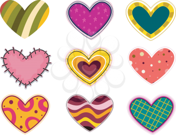 Royalty Free Clipart Image of a Heart Collection