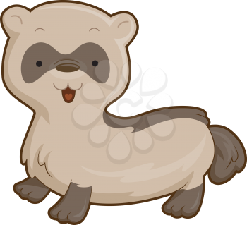 Royalty Free Clipart Image of a Ferret