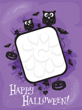Royalty Free Clipart Image of a Halloween Frame