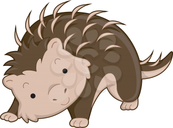 Royalty Free Clipart Image of a Porcupine