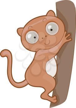 Royalty Free Clipart Image of a Tarsier