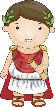 Royalty Free Clipart Image of a Roman Man