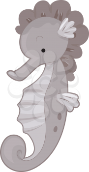 Royalty Free Clipart Image of a Baby Seahorse