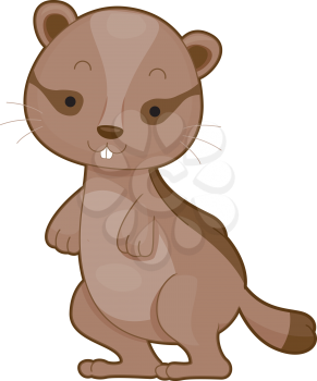 Royalty Free Clipart Image of a Chipmunk