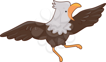 Royalty Free Clipart Image of a Bald Eagle