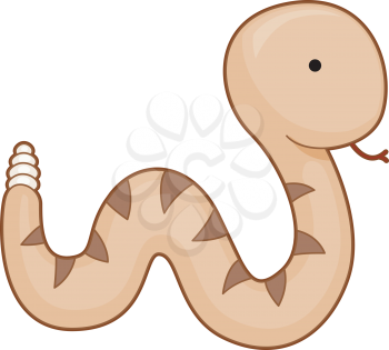 Royalty Free Clipart Image of a Rattlesnake