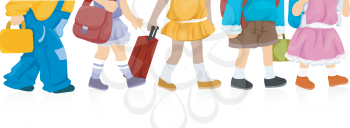 Royalty Free Clipart Image of Children's Legs