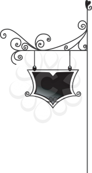 Royalty Free Clipart Image of a Sign