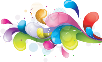 Royalty Free Clipart Image of a Rainbow Swirl