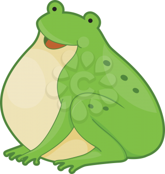 Royalty Free Clipart Image of a Fat Frog