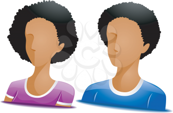 Royalty Free Clipart Image of Faceless African American