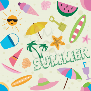 Royalty Free Clipart Image of a Summer Background
