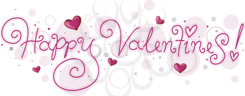 Royalty Free Clipart Image of a Happy Valentine's Greeting