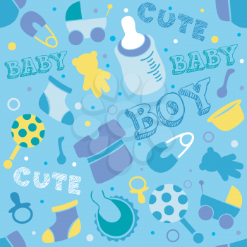Royalty Free Clipart Image of a Baby Boy Background