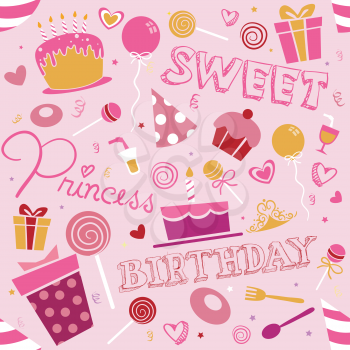 Royalty Free Clipart Image of a Birthday Party Background