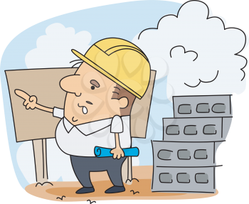 Royalty Free Clipart Image of an Engineer