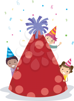Royalty Free Clipart Image of a Birthday Hat