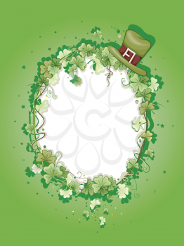 Royalty Free Clipart Image of an Irish Frame