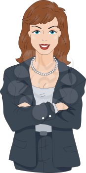 Royalty Free Clipart Image of a Businesswoman