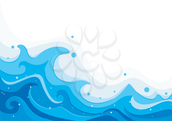 Royalty Free Clipart Image of Waves on White