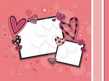 Royalty Free Clipart Image of a Valentine Frame