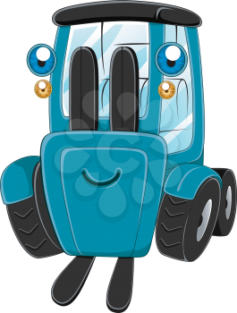 Illustration of a Happy Forklift