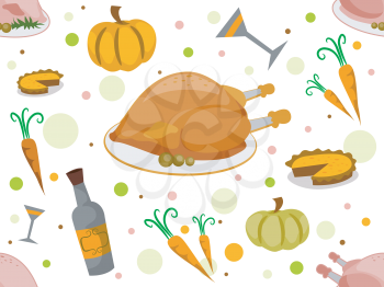Background Illustration with a Thanksgiving Theme