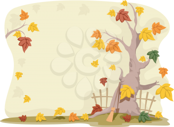 Background Illustration with an Autumn Theme