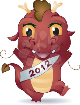 Illustration of a Dragon Representing the New Year