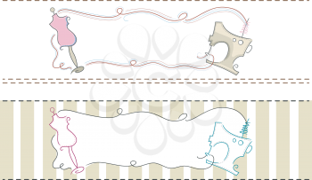 Illustration of a Web Banner with a Dressmaking Theme