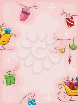 Background Illustration Featuring Christmas Elements