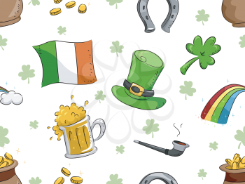 Background Illustration with a St. Patrick's Day Theme