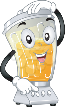 Mascot Illustration Featuring a Blender