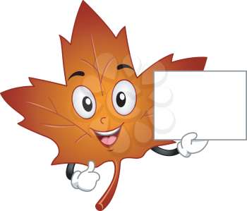 Mascot Illustration Featuring a Maple Leaf