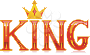 Text Illustration Featuring the Word King