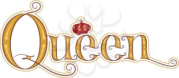 Text Illustration Featuring the Word Queen