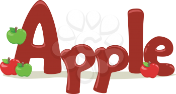 Text Illustration Featuring the Word Apple