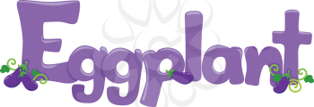 Text Illustration Featuring the Word Eggplant