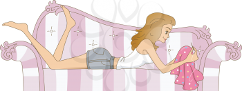 Header Illustration Featuring a Woman Sewing