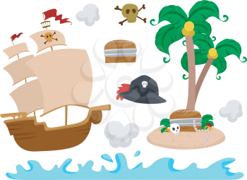 Illustration Featuring Pirate Elements
