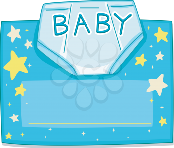 Card Design Featuring a Baby Diaper