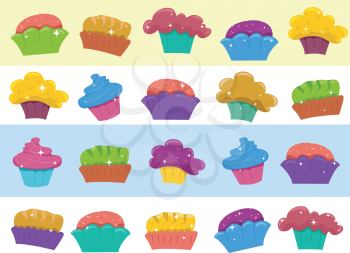 Border Illustration Featuring Cupcakes