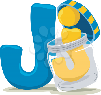 Illustration Featuring the Letter J