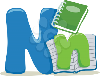 Illustration Featuring the Letter N